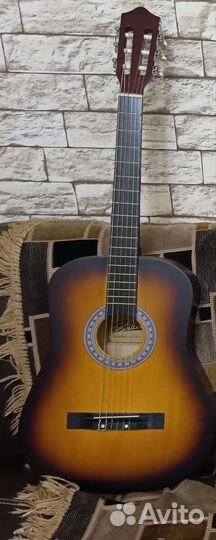 Гитара леворукая оранжевая 7/8