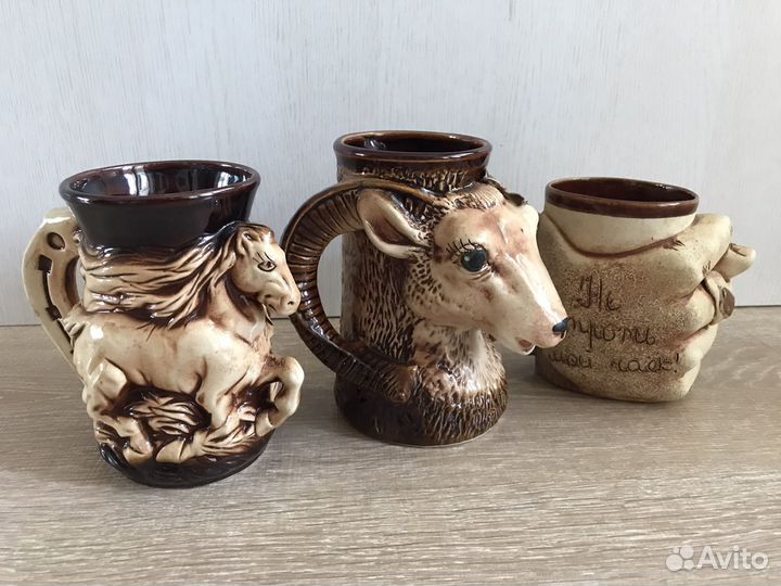 Кружка глиняная «Фига (не трожь мой чайок)»