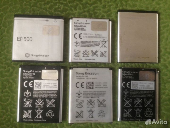 Sony Ericsson запчасти и акб старые модели