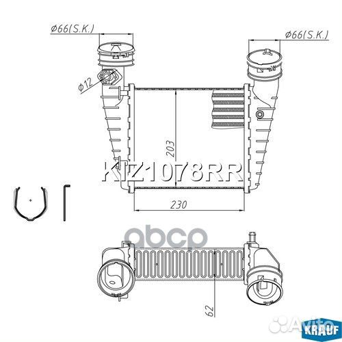 Интеркулер KIZ1078RR Krauf