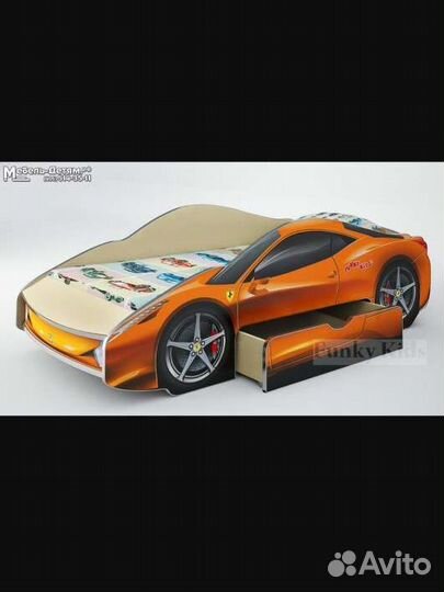 Детская кровать-машинка Феррари Фанки