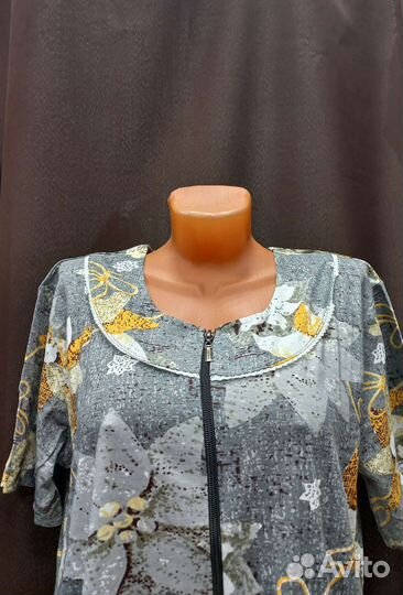 Халат женский, размеры с 52 по 58, хлопок, новый