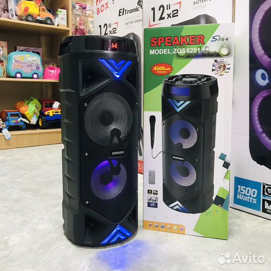 Большая беспроводная Караоке колонка с микрофоном