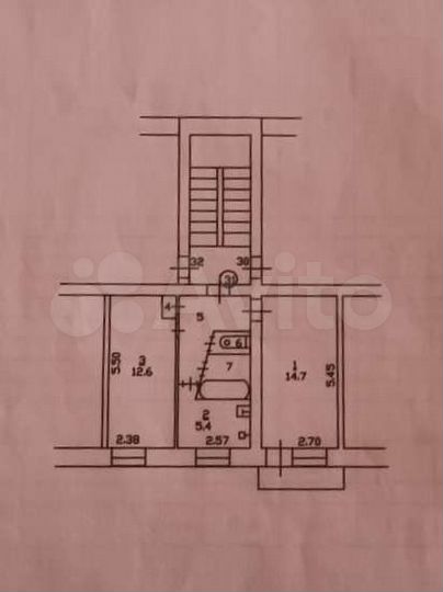 2-к. квартира, 40,8 м², 4/5 эт.