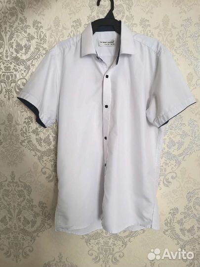 Рубашка на мальчика с коротким рукавом р. 158