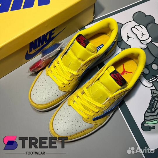 Кроссовки Nike Air Jordan 1 Travis Scott Yellow