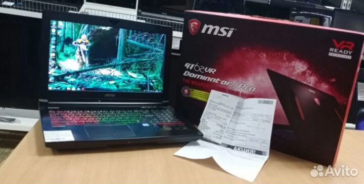 MSI I7 7700HQ GTX 1070 8 GB 16 GB SSD HDD
