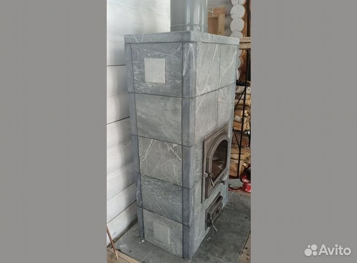 Печь камин из вулканического камня