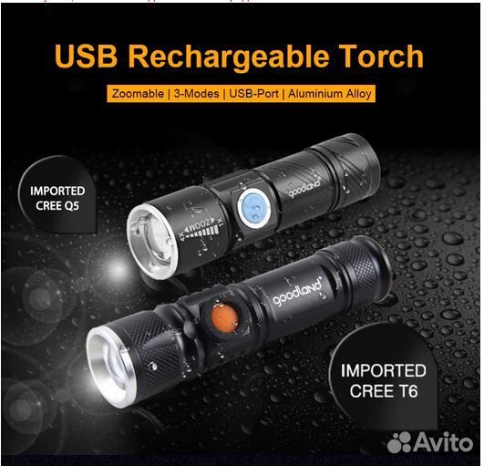 Светодиодный фонарь USB