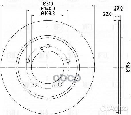 Диск торм. для а/м Suzuki Grand Vitara (98) пе