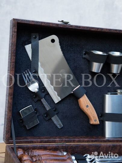 Подарочный набор для шашлыка с шампурами 