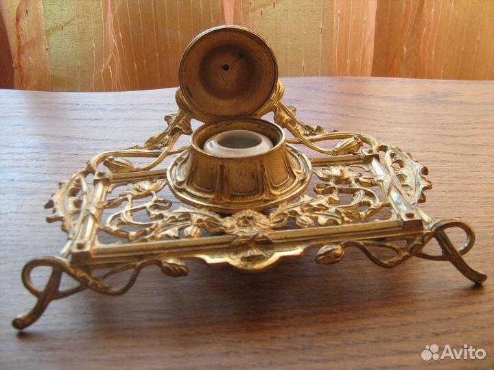 Чернильный прибор антиквариат бронза