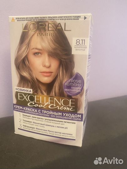 Крем-краска для волос Loreal Excellence 8.11
