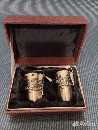 Набор из 2-х стопок Северная чернь 925-й пробы