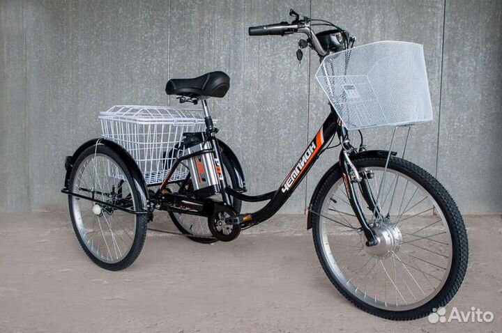Трехколесный электровелосипед чемпион