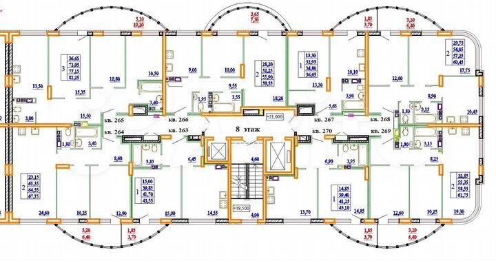 1-к. квартира, 43,1 м², 8/11 эт.