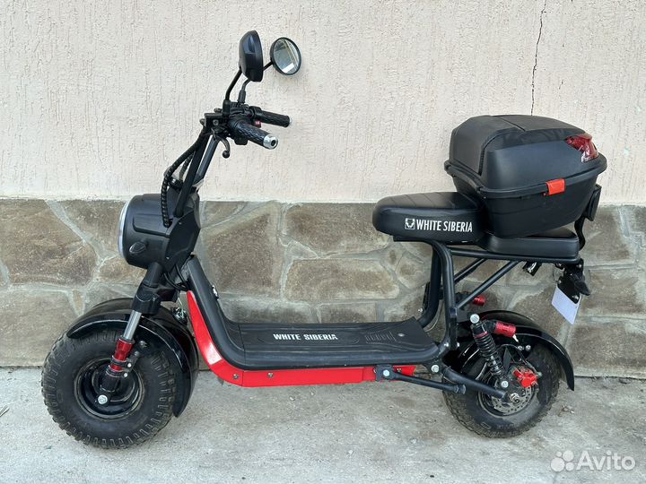 Электробайк White Siberia mini 2.0 R 1200W 48V15A