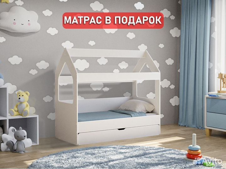 Детская кровать с матрасом в подарок 