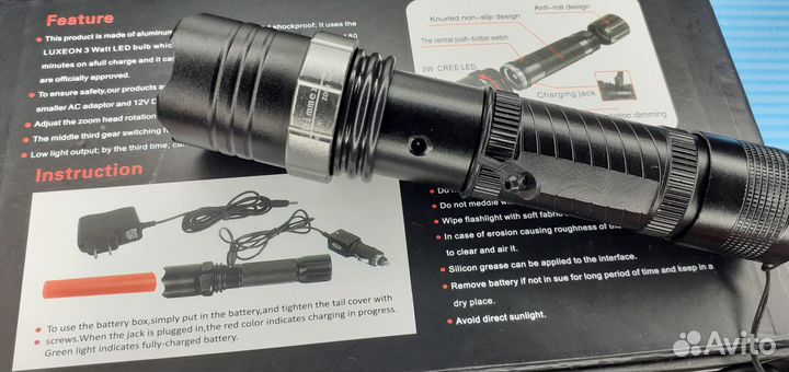 Мощный фонарь Swat Luxeon Cree Аккумуляторный +Sos