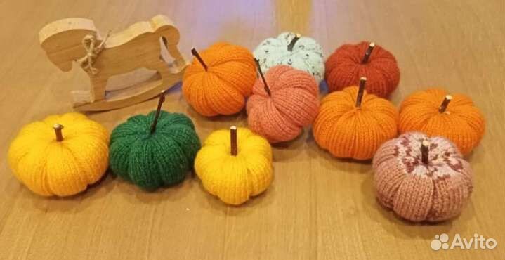 Тыква декоративная вязаная