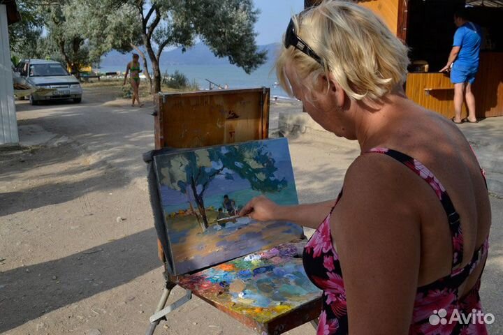 296 Алупка. Терраса весной, кисти А. Давыдченко