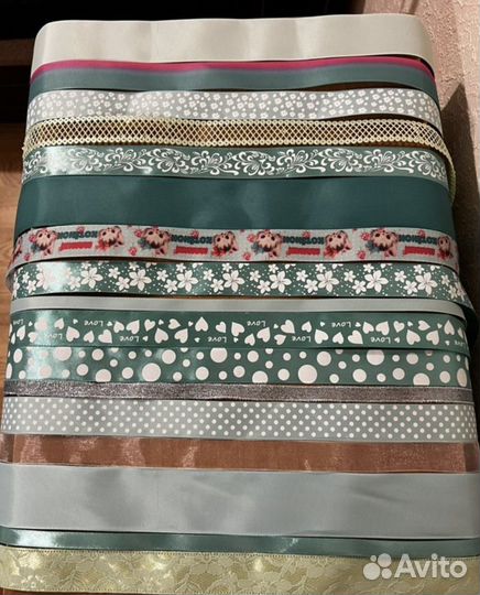 Ленты красные, синие, бирюзовые, голубые, зеленые