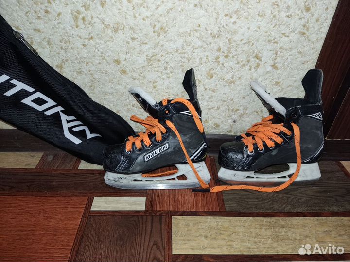 Коньки хоккейные детские бауэр