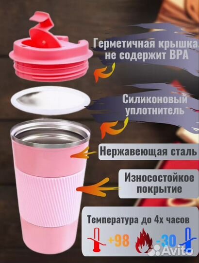 Подарочный набор термокружка и ланч бокс новый