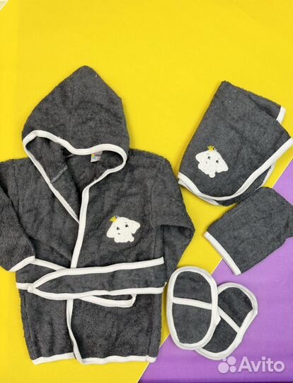 Халат и полотенце детское