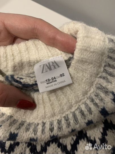 Свитер zara вязаный для девочки новый 92 104 116
