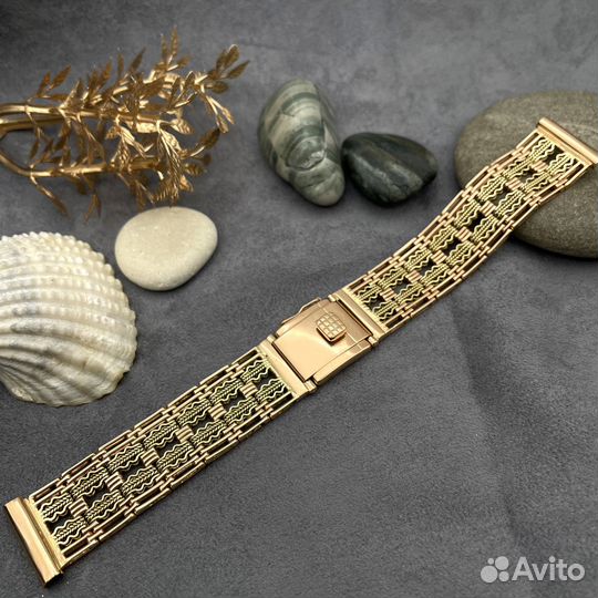 Золотой браслет для часов ленинградская елочка 585