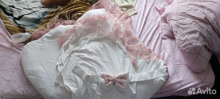 Конверт одеяло на выписку зимний для девочки