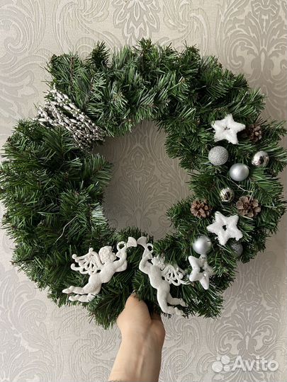 Рождественский венок ручной работы