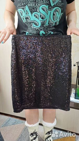 Юбка с пайетками