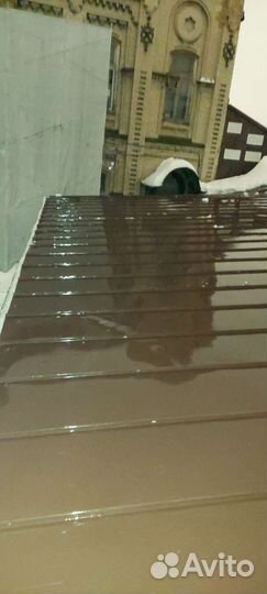 Уборка снега с крыши Чистка снега