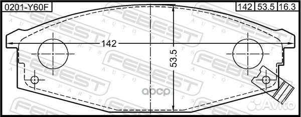 Колодки тормозные передние 0201-Y60F Febest