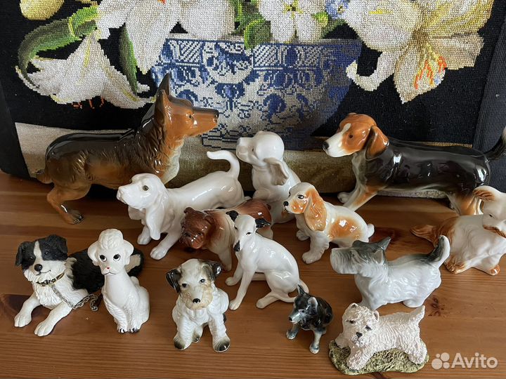 Собачки коллекция,фарфор