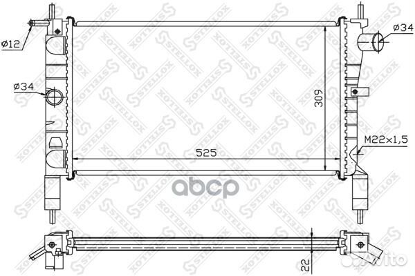 Радиаторы сист.охлажденияstellox 1025102SX Ste