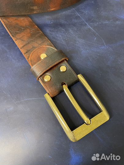 Ремень «Шарк» 40 мм натуральная кожа ручная работа