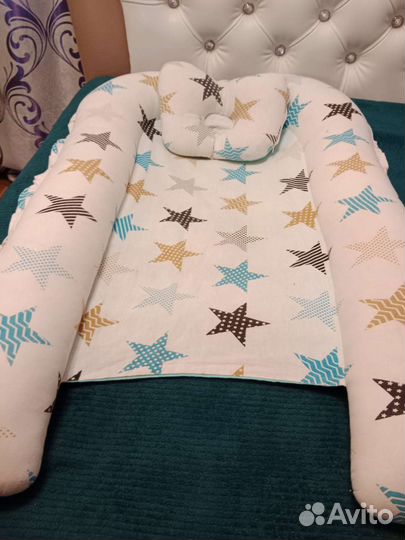 Кокон для новорожденных с ушками