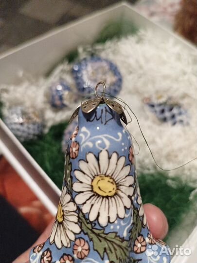 Ёлочные фарфоровые новогодние игрушки