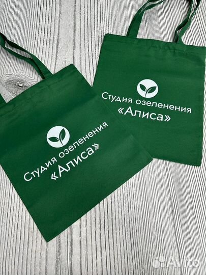 Печать на шопперах, шоппер сумка с принтом или лог