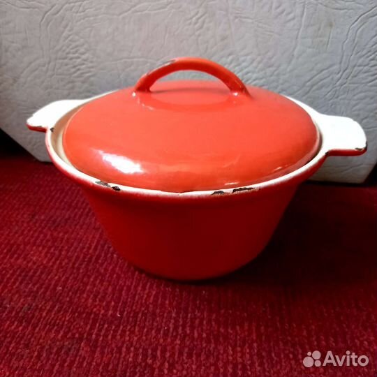 Чугунок эмалированый, горшок из СССР