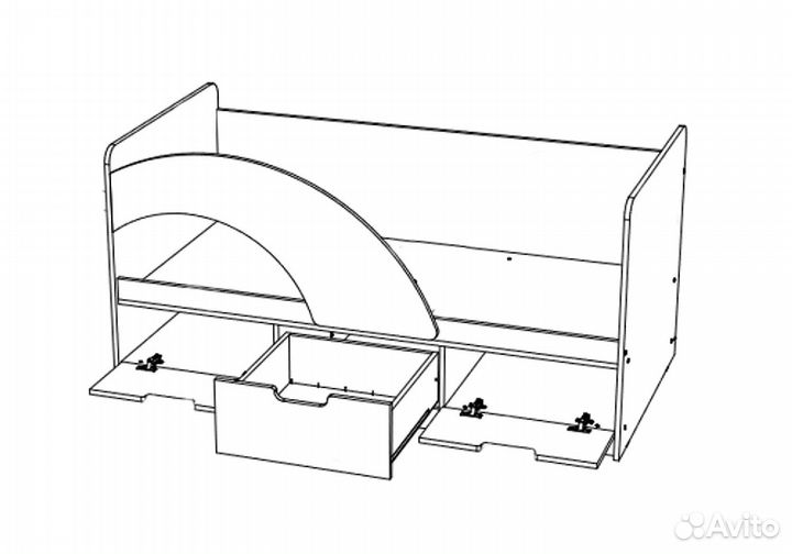 Детская кровать с бортиком 80х160