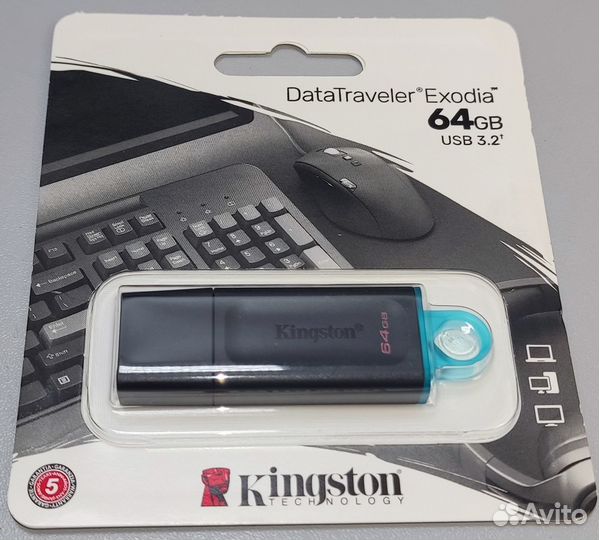 Флешка Kingston DataTraveler Exodia 64гб Новая