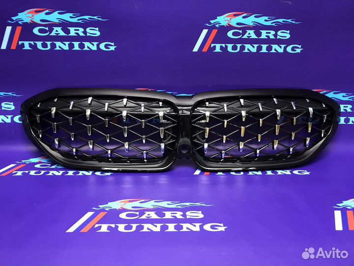 Решетка радиатора BMW G20 diamond (соты)