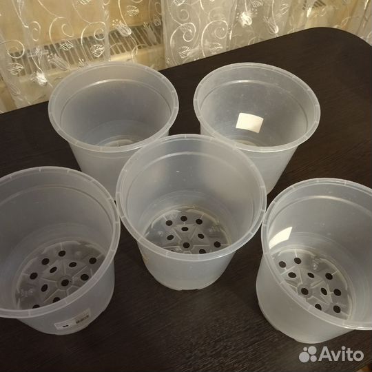 Горшок для орхидей прозрачный объём 2,1л