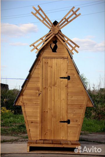 Дачный туалет деревянный GAR205