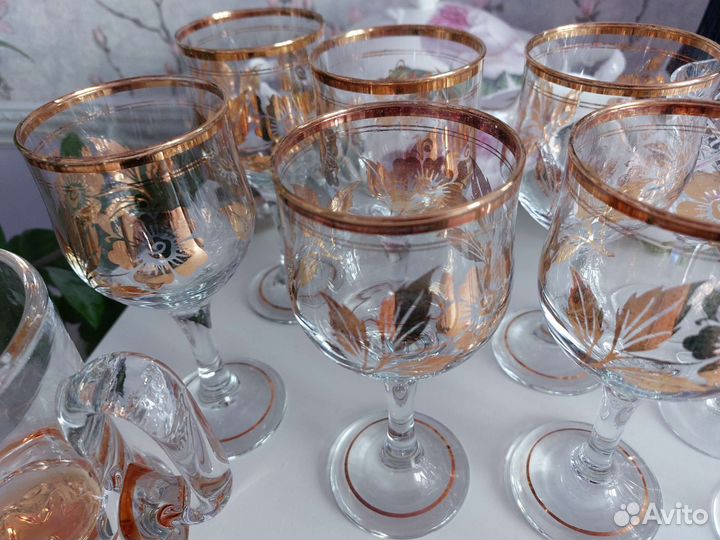 Фужеры цветной хрусталь