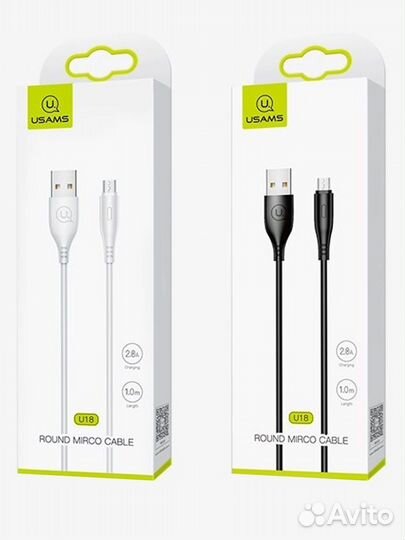 Кабель usams Micro U18 1m White